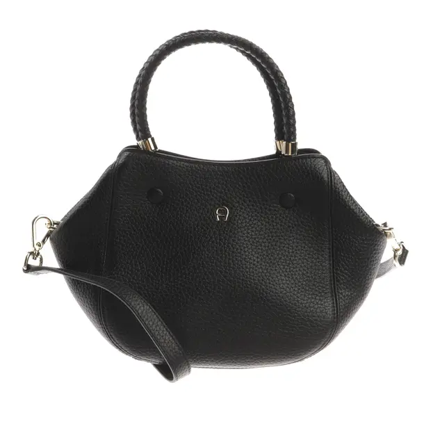 Handtasche, in Schwarz, Leder, Aigner