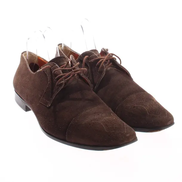 Scarpe stringate, in Marrone scuro, Santoni