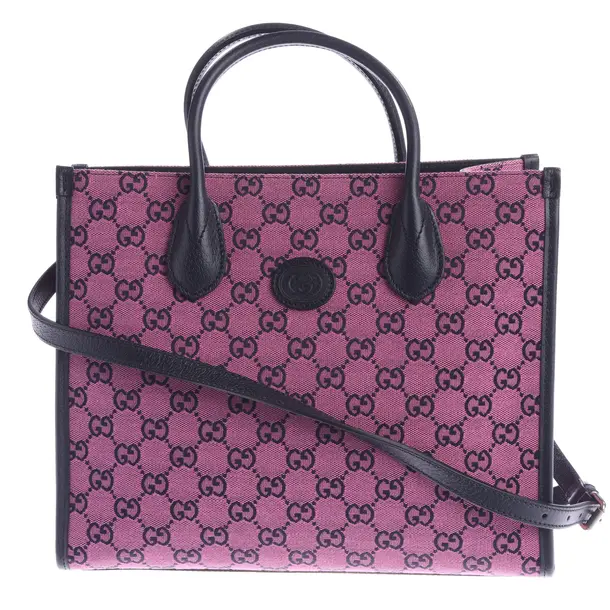 Handtasche, in Rosa, Baumwolle, Gucci