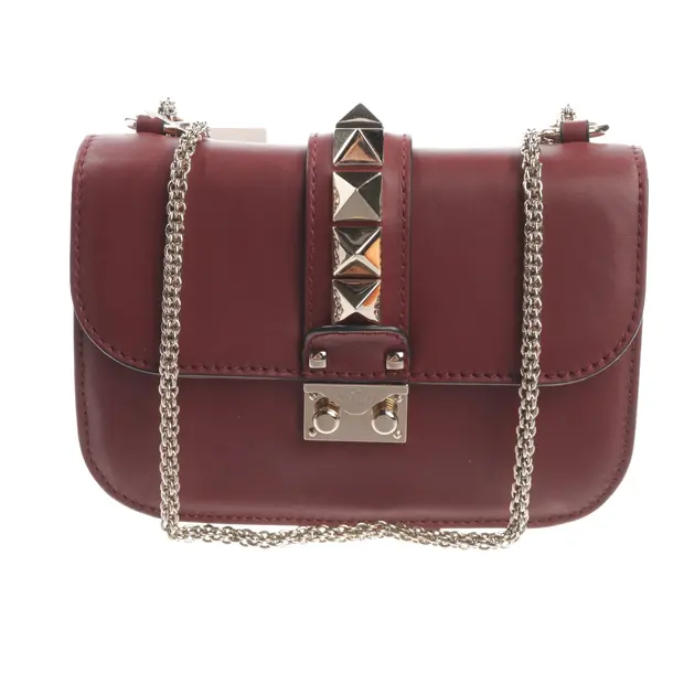 Schultertasche, in Bordeaux, Leder, Valentino