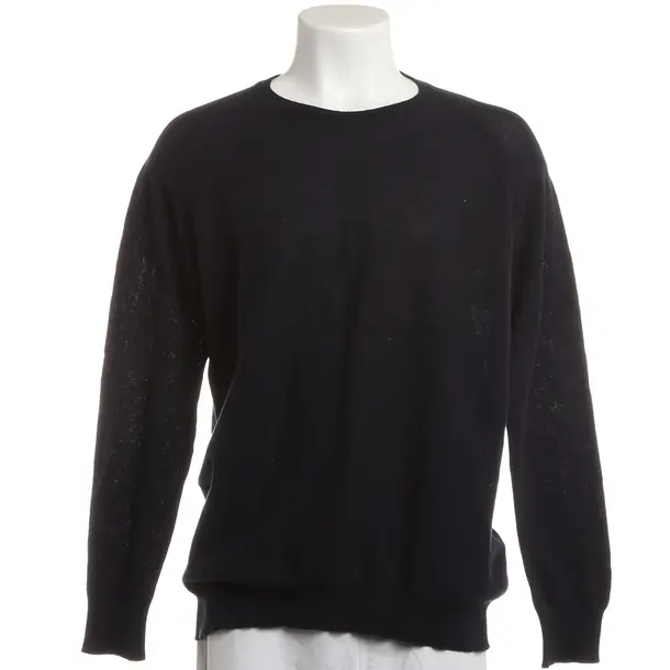 Pullover, in Navy, Baumwolle, Closed
