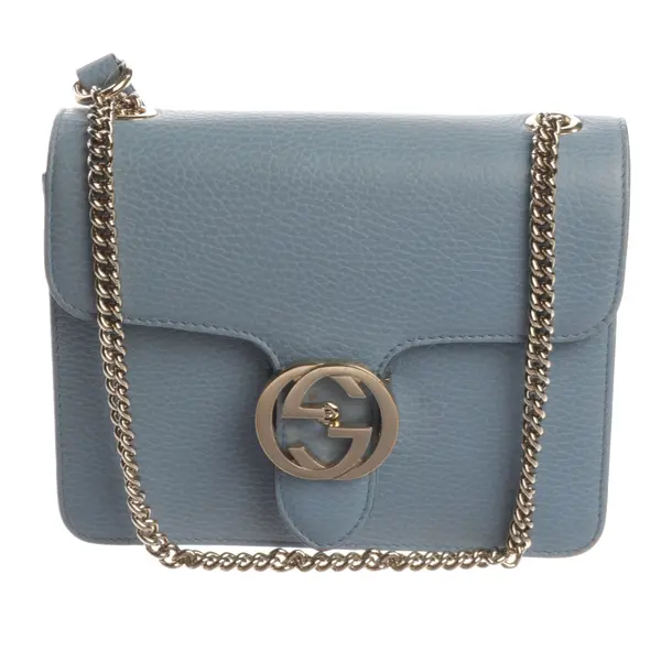 Shoulder Bag, in Light Blue, Leather, Gucci
