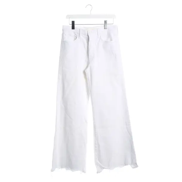 Flared Jeans, in White, Cotton, Mother