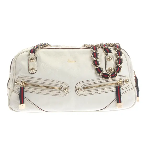 Schultertasche, in Weiß, Leder, Gucci
