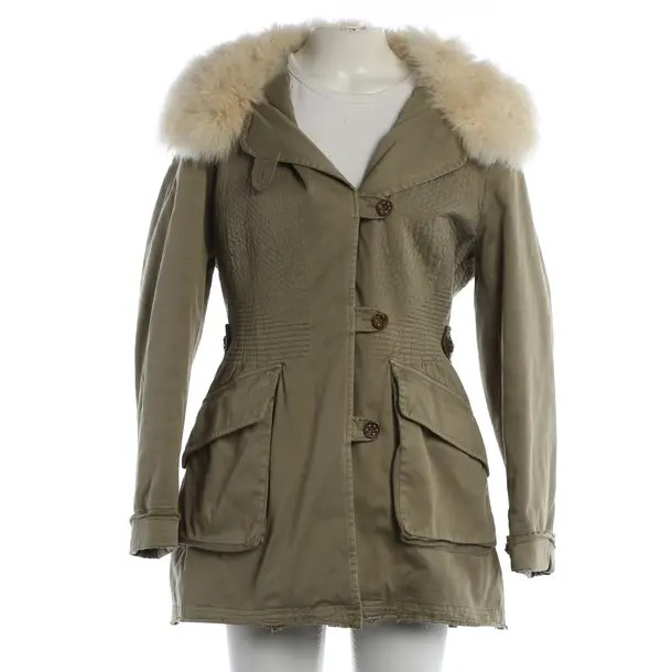 Mid-Season Jacket, in Dark Green, Cotton, Ermanno Scervino