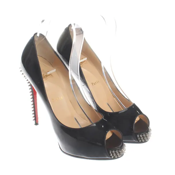 Peep Toes, in Black, Christian Louboutin