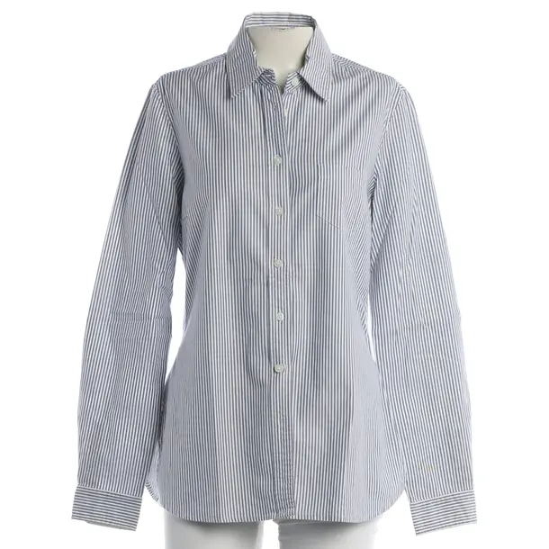 Blouse, in Blue, Cotton, Closed