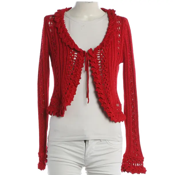 Strickjacke, in Rot, Viskose, Chanel
