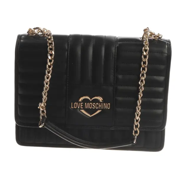 Schultertasche, in Schwarz, Polyamid, Love Moschino
