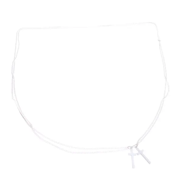 Necklace, in White, Metal (metallic, metallized), Dsquared