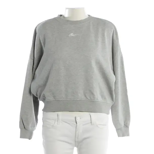 Sweatshirt, in Hellgrau, Baumwolle, Hugo Boss Orange