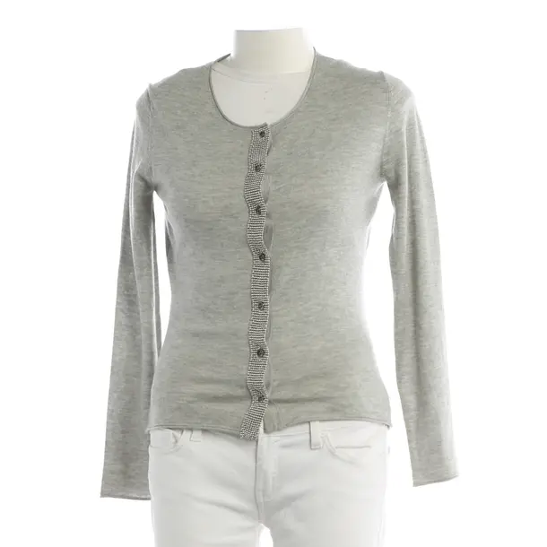 Cardigan, in Light Gray, Cotton, Marc Cain