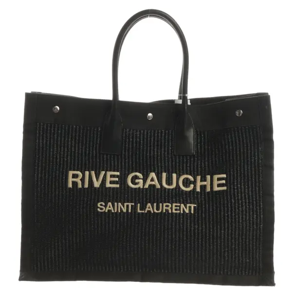 Handtasche, in Schwarz, Baumwolle, Saint Laurent