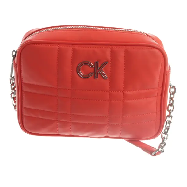 Shoulder Bag, in Red, Leather, Calvin Klein