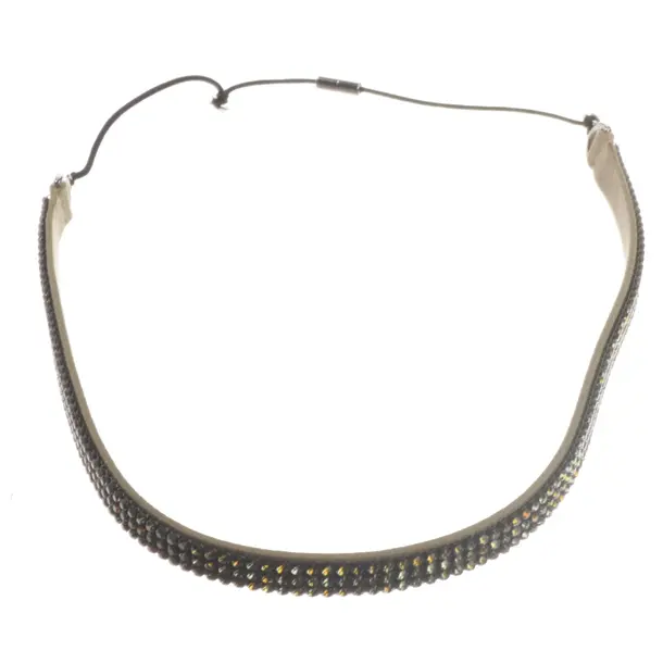 Headband, in Multicolored, Leather, Swarovski