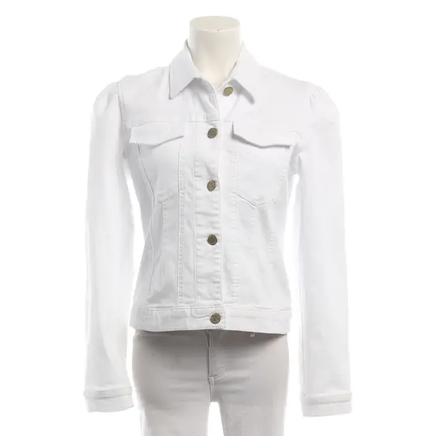 Denim Jacket, in White, Cotton, Riani