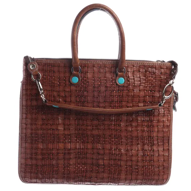 Handbag in Brown, Leather, Gabs