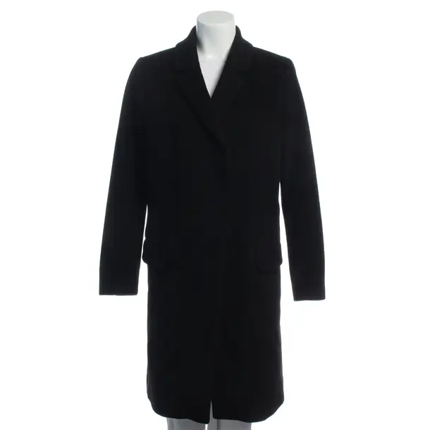 Mid-Season Coat in Black, Wool, Closed