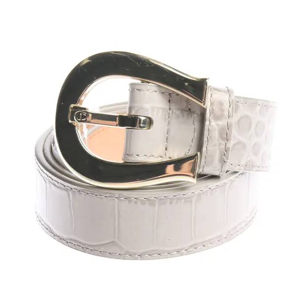 Gürtel in Grau, Leder, Aigner