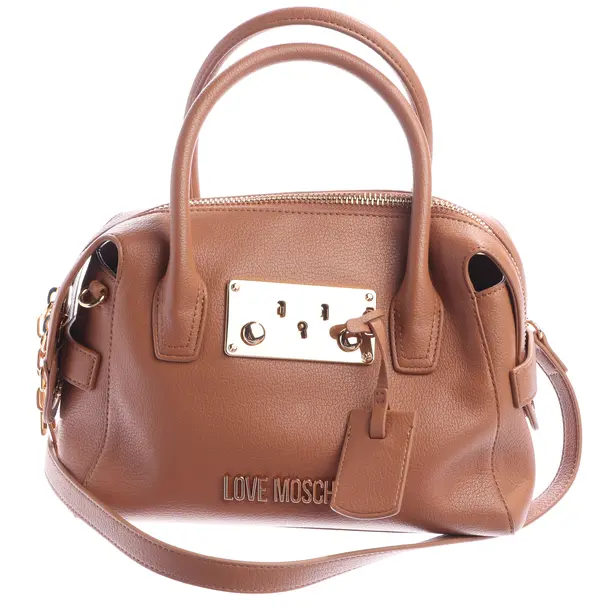 Handtasche in Braun, Leder, Love Moschino