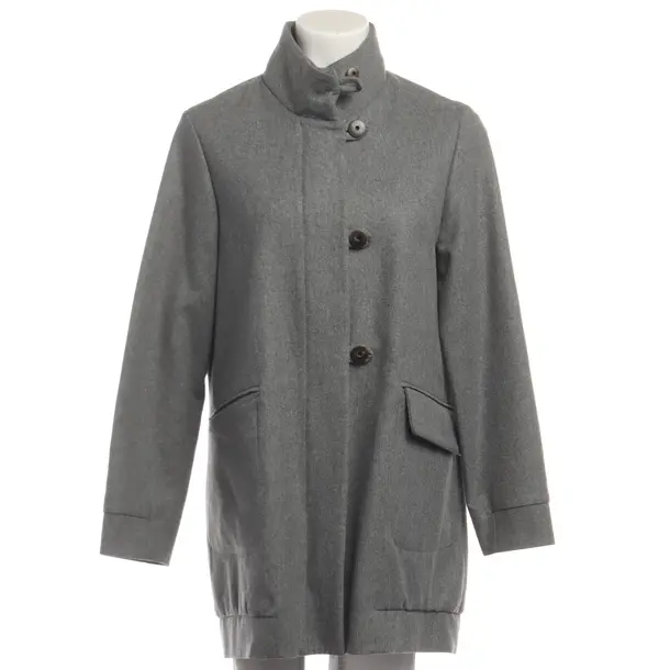 Mid-Season Coat in Gray, Cotton, Brunello Cucinelli