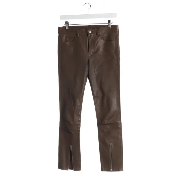 Hose in Grün, Leder, Helmut Lang