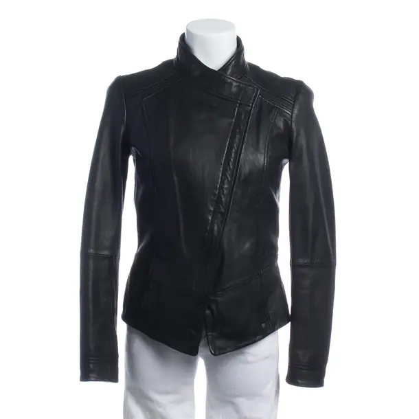 LeatherJacket in Black, Leather, Hugo Boss Orange