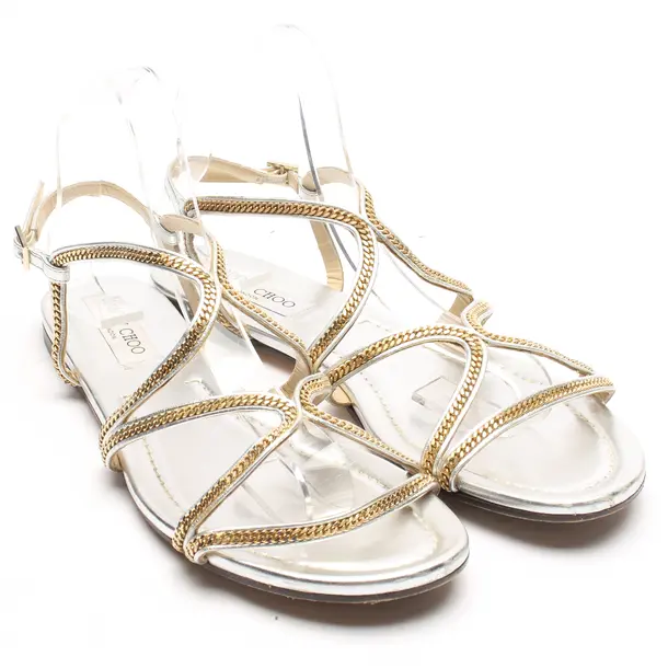 Sandalen in Metallic, , Jimmy Choo