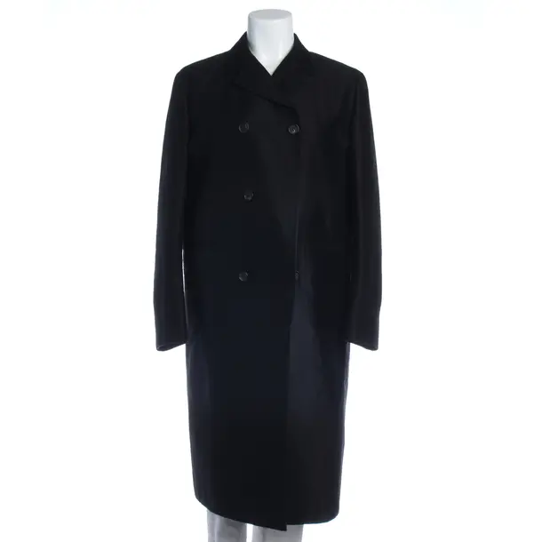 Mid-Season Coat in Black, Wool, Prada