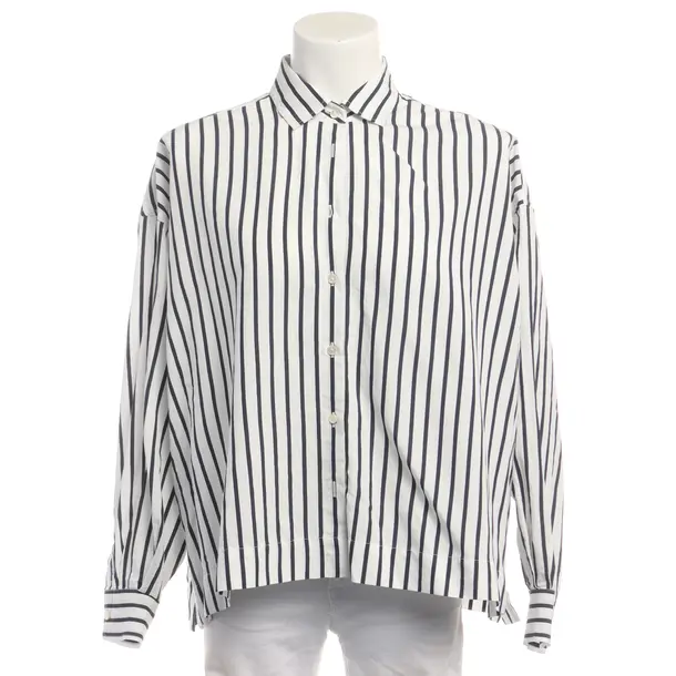 Blouse in Blue, Cotton, Closed