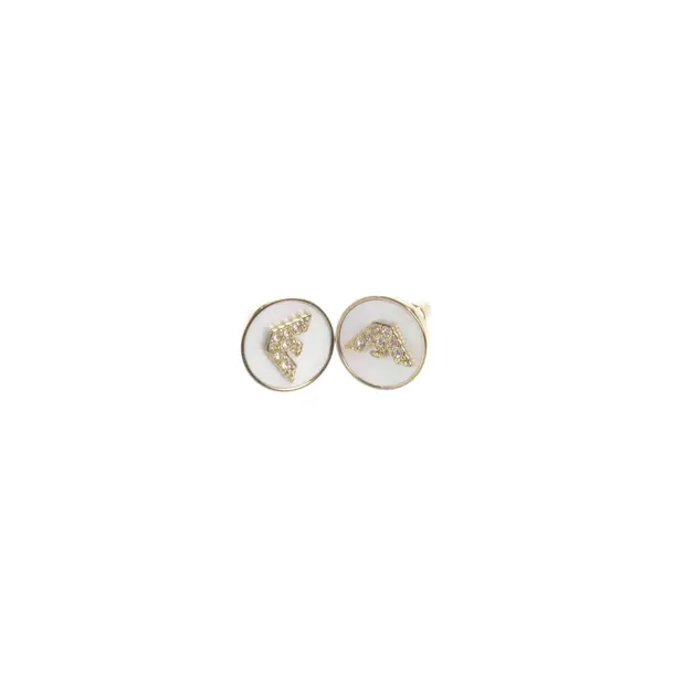 Ohrringe in Metallic, Metall (metallisch, metallisiert), Emporio Armani