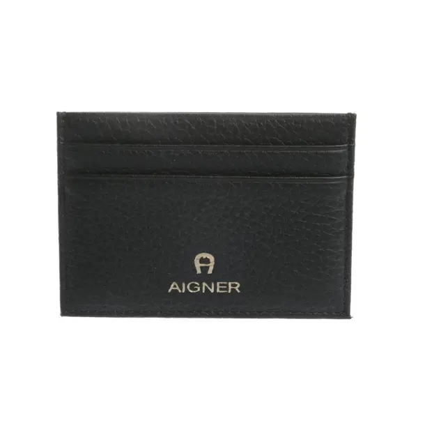 Card Holder in Black, Leather, Aigner