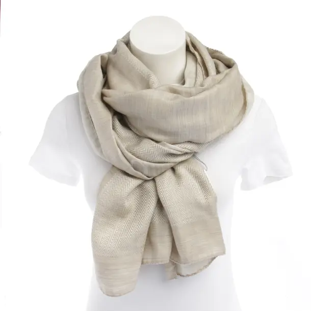 Shawl in White, Wool, Van Laack