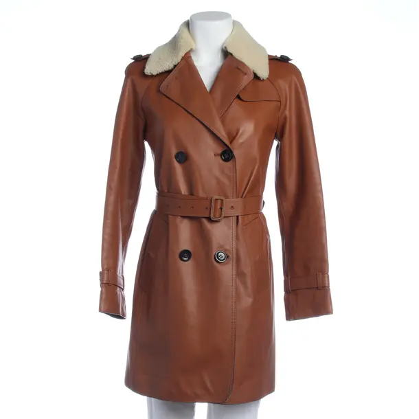 Leather Coat in Brown, Leather, Coach