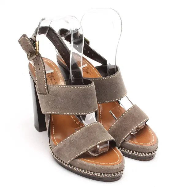 Heeled Sandals in Brown, , Santoni