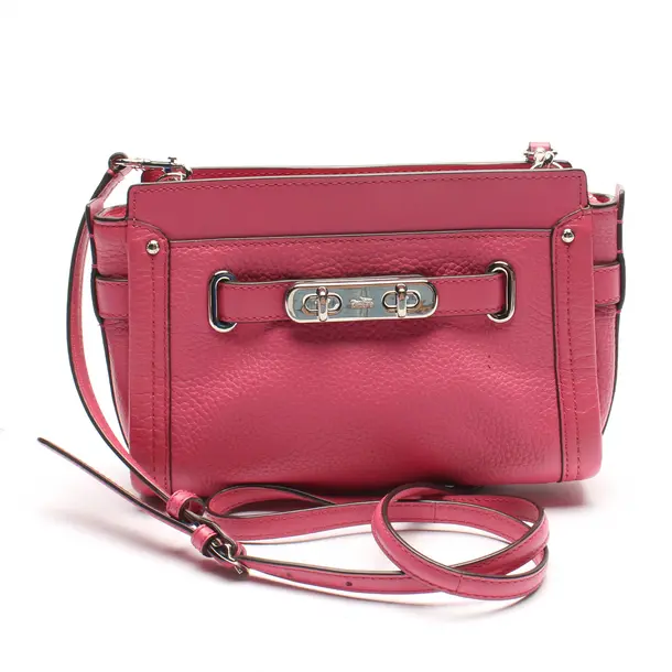 Schultertasche in Rosa, Leder, Coach