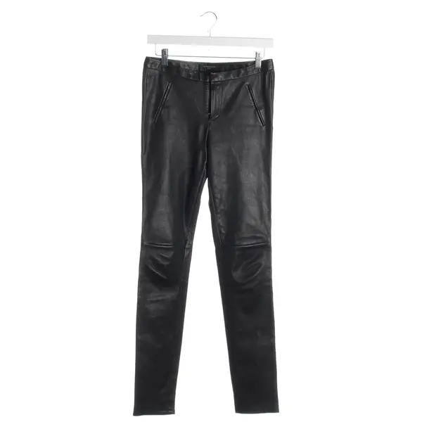 Hose in Schwarz, Leder, Strenesse