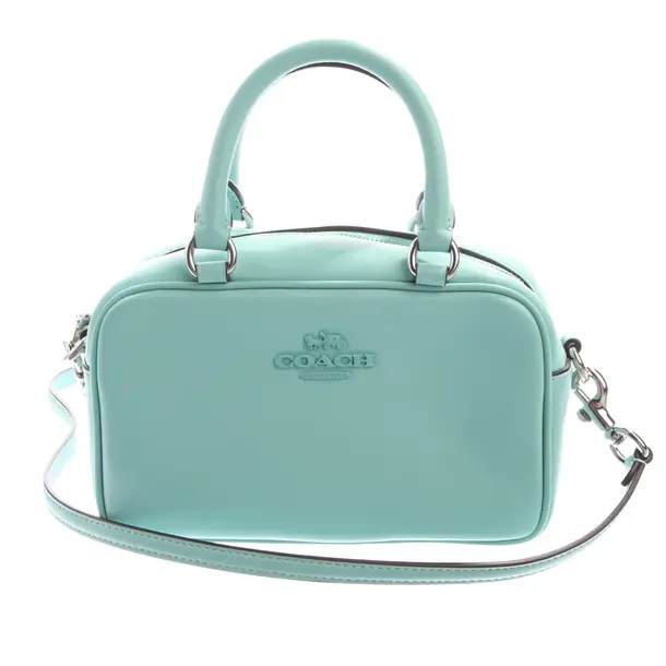 Handtasche in Blau, Leder, Coach