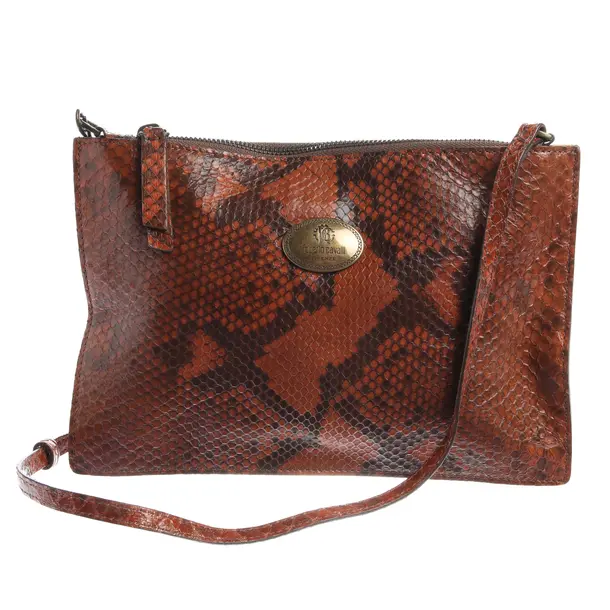 Schultertasche in Braun, Leder, Roberto Cavalli