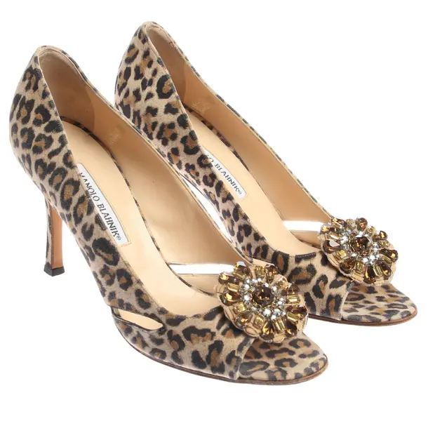 Peep Toes in White, , Manolo Blahnik