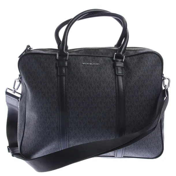 Laptoptasche in Schwarz, Leder, Michael Kors