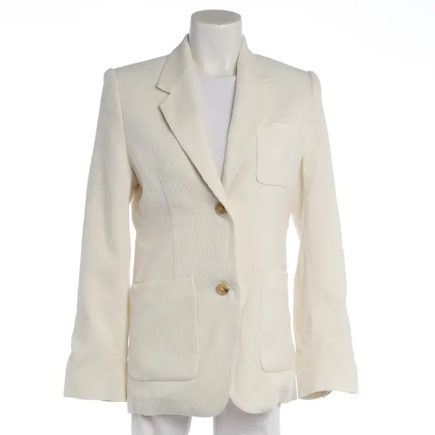 Blazer in White, Silk, Totême