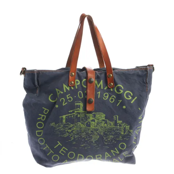 Handtasche in Blau, Baumwolle, Campomaggi