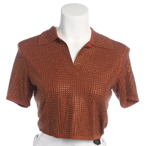 Polo Shirt in Brown, Viscose, Sandro