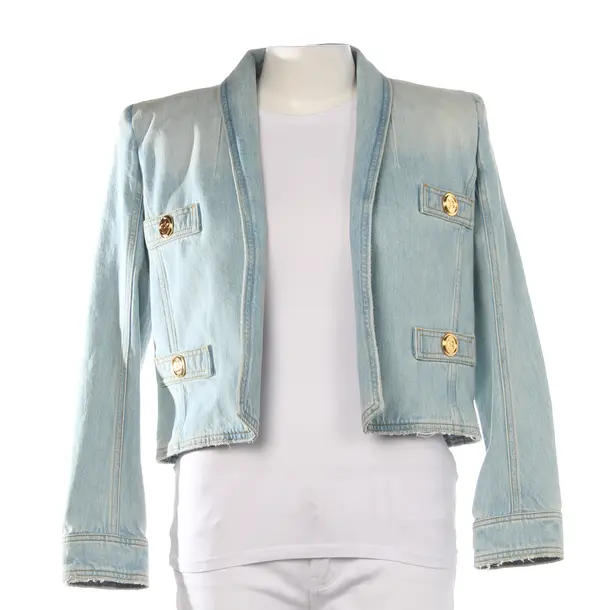Jeansjacke in Blau, Baumwolle, Balmain