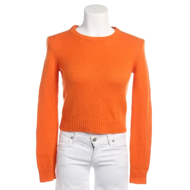 Pullover in Orange, Baumwolle, Miu Miu