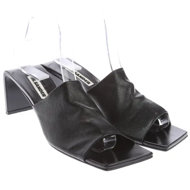 Heeled Sandals in Black, , Jil Sander