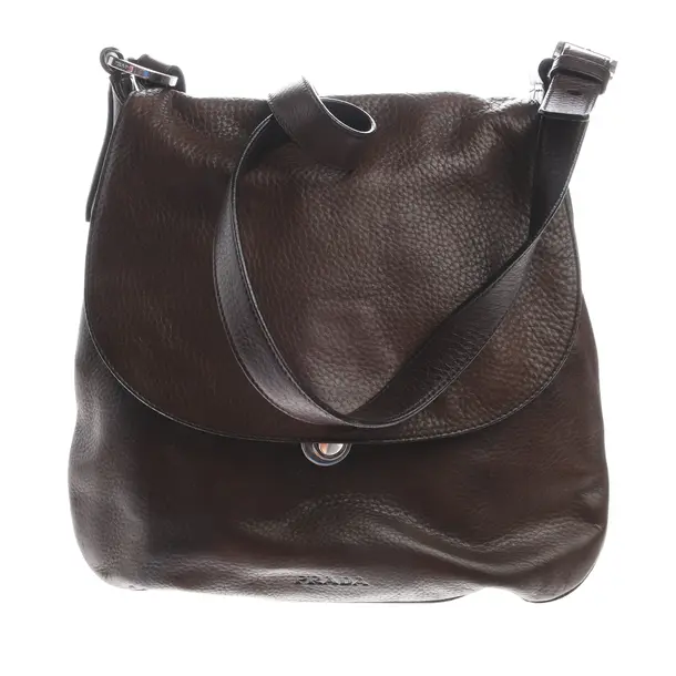 Shoulder Bag in Brown, Leather, Prada