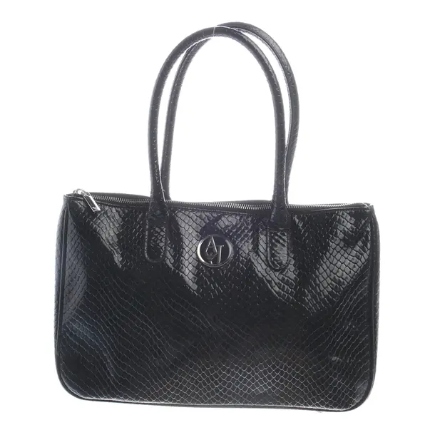 Schultertasche in Schwarz, Leder, Armani Jeans