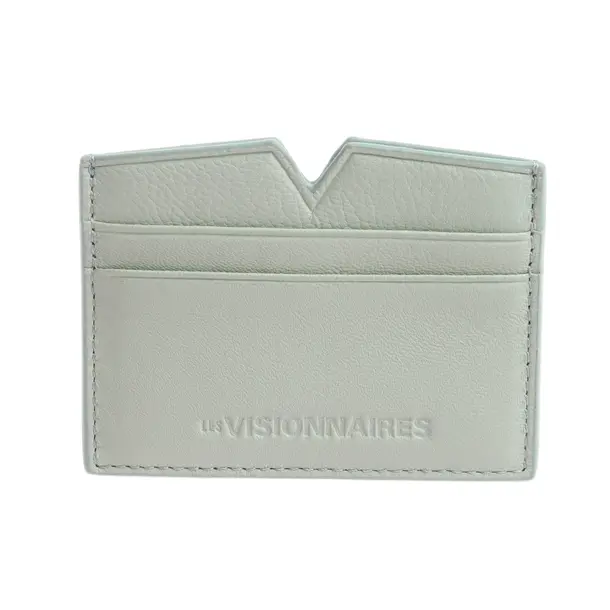 Card Holder in Green, Leather, Les Visionnaires